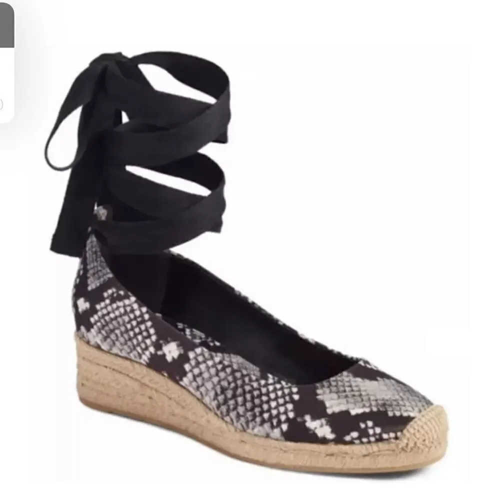 Tory Burch Snakeprint Espadrilles Wedges Women’s Shoes 9